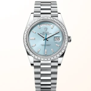Day-Date 40 Platinum Diamond Set Ice Blue