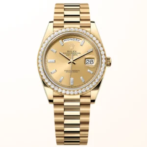 Day-Date 40 Diamond Set Baguette Champagne