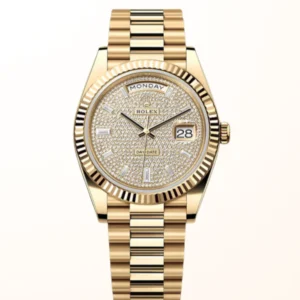 Day-Date 40 Fluted Diamond Pave