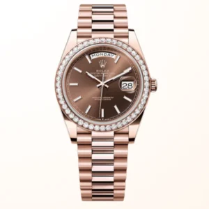 Day-Date 40 RG Diamond Set Chocolate