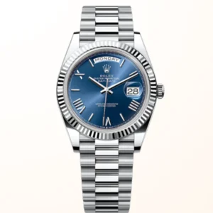Day-Date 40 Platinum Blue Roman
